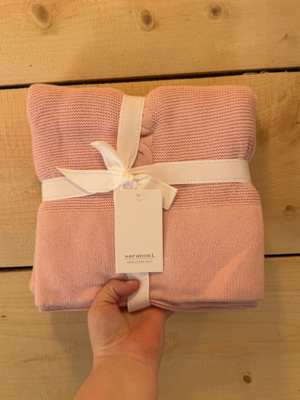 Saranoni Pink Heirloom Knit Baby Blanket - Soft Pink Kids Accessory